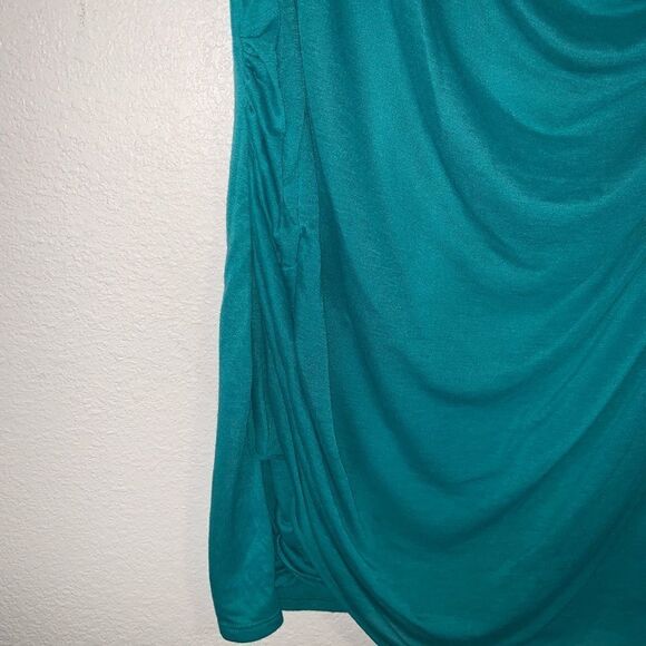Leifnotes Anthropologie Asymmetrical Tank Top Teal - Picture 3 of 7